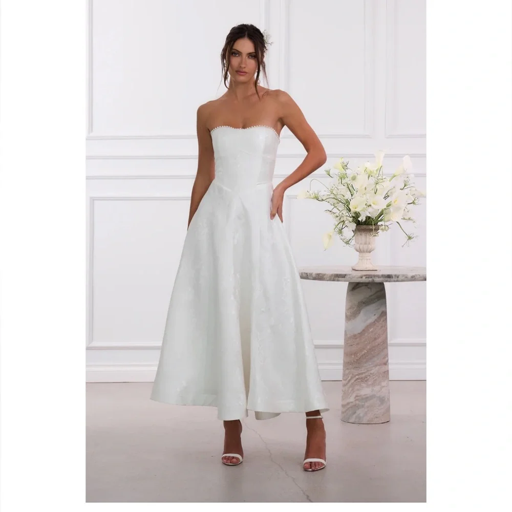 V. Chapman Hazel Dress in White Baroque Floral - Picture 1 of 6